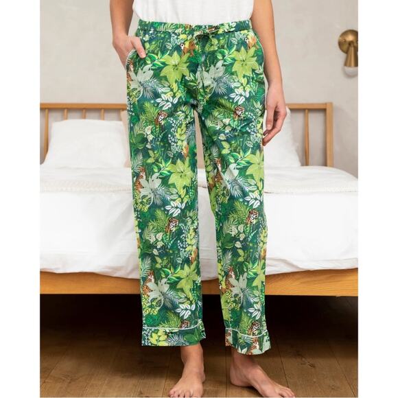 Printfresh Tropical Oasis Pajama Pants Jungle Print Size X-Small Gently Used - Picture 1 of 7